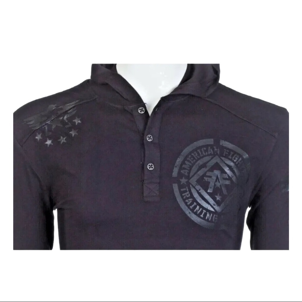 American Fighter Men’s Hoodie Averett shirt Black Premium Athletic S-3XL - Picture 8 of 9